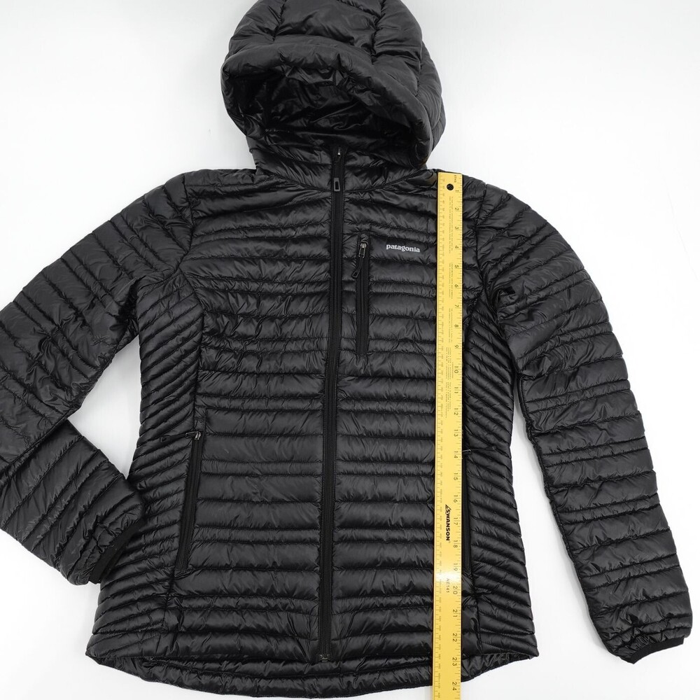 Patagonia Puffer Jacket Womens Small Black Hooded Full Zip Down Insulated - Picture 4 of 16